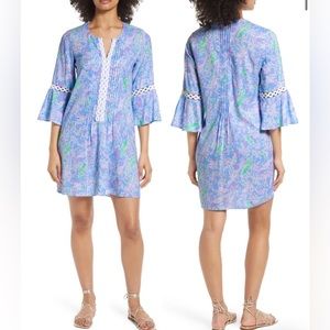 NWT Lilly Pulitzer Hollie Tunic Dress Turtle Package XXS blue pink green